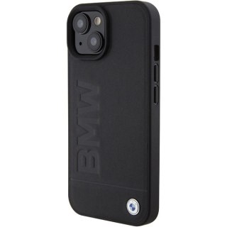 Etui BMW Leather Hot Stamp na iPhone 15 - czarne