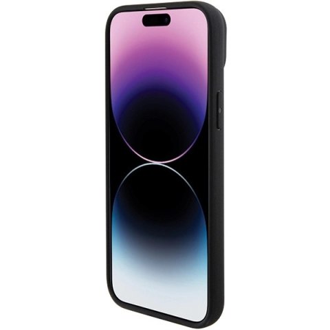 Etui BMW Leather Hot Stamp na iPhone 15 - czarne
