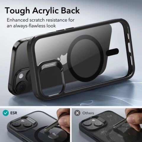 Etui ESR Classic Hybrid Halolock MagSafe na iPhone 15 Plus - przezroczysto-czarne