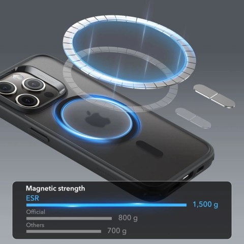 Etui ESR Classic Hybrid Halolock MagSafe na iPhone 15 Pro Max - matowo-czarne Etui ESR Classic Hybrid Halolock MagSafe na iPhone 15 Pro Max - matowo-czarne