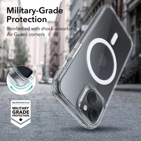Etui ESR Classic Hybrid Halolock z MagSafe na iPhone 15 - przezroczyste