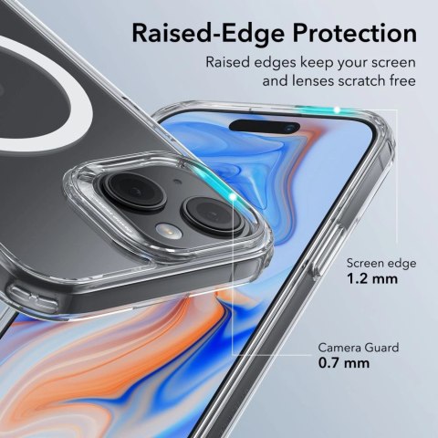 Etui ESR Classic Hybrid Halolock z MagSafe na iPhone 15 - przezroczyste