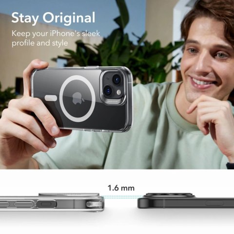 Etui ESR Classic Hybrid Halolock z MagSafe na iPhone 15 - przezroczyste