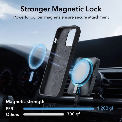 Etui ESR Cloud Halolock MagSafe na iPhone 15 Plus - czarne