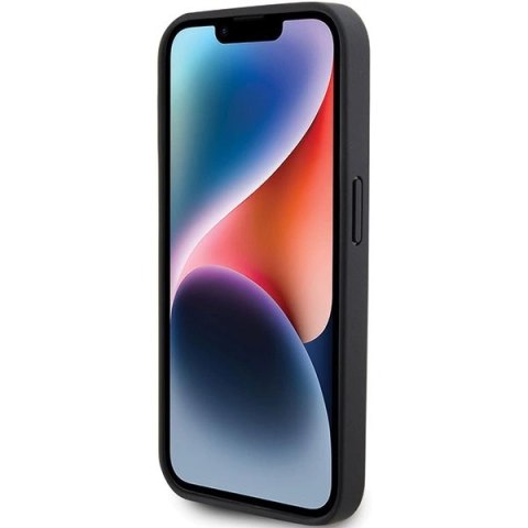 Etui Ferrari Twist Metal Logo na iPhone 15 Pro - czarne