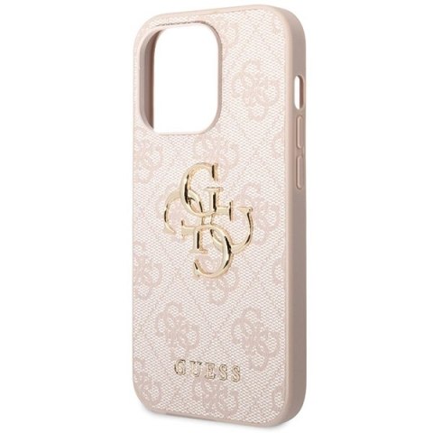 Etui Guess 4G Big Metal Logo na iPhone 15 Pro - różowe