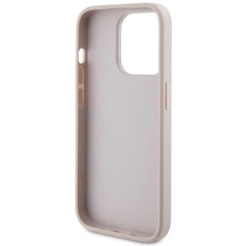 Etui Guess 4G Metal Gold Logo na iPhone 15 Pro - różowe