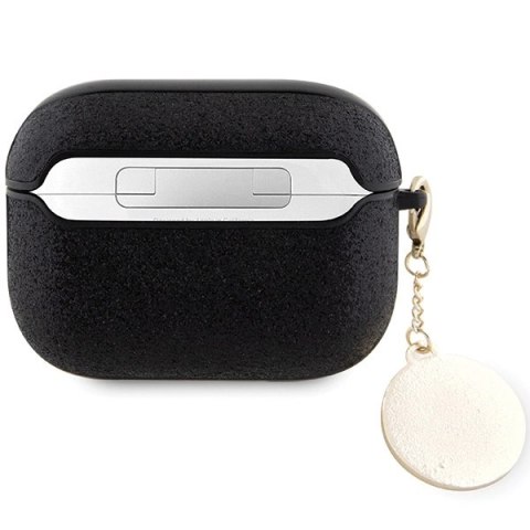 Etui Guess Fixed Glitter Heart Diamond Charm na AirPods Pro 2 - czarne