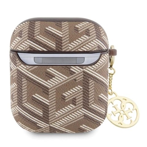 Etui Guess GCube Charm na AirPods 1/2 - brązowe