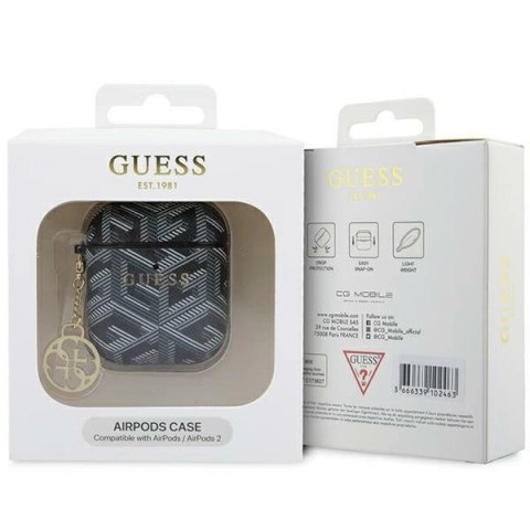 Etui Guess GCube Charm na AirPods 1/2 - czarne
