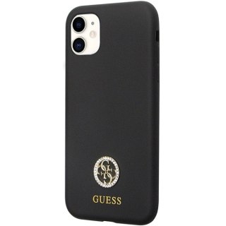 Etui Guess Silicone Logo Strass 4G na iPhone 11 / Xr - czarne