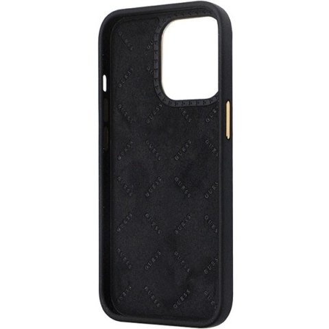 Etui Guess Silicone Logo Strass 4G na iPhone 13 Pro / iPhone 13 - czarne