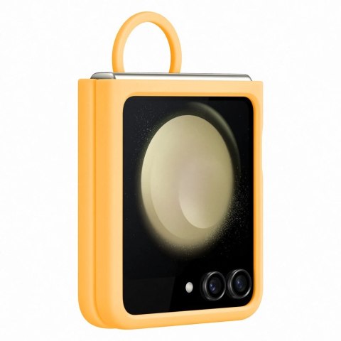 Etui silikonowe z uchwytem do Samsung Galaxy Z Flip 5 - żółte