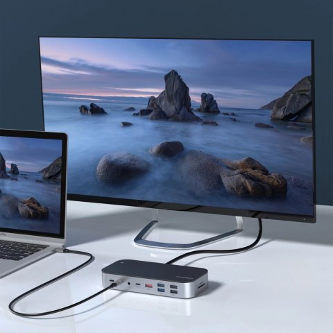 HUB Choetech M52 USB-C - USB-C PD/USB-C/USB-A/HDMI/VGA/DP/SD/TF/RJ45/AUX - szary HUB Choetech M52 USB-C - USB-C PD/USB-C/USB-A/HDMI/VGA/DP/SD/TF/RJ45/AUX - szary