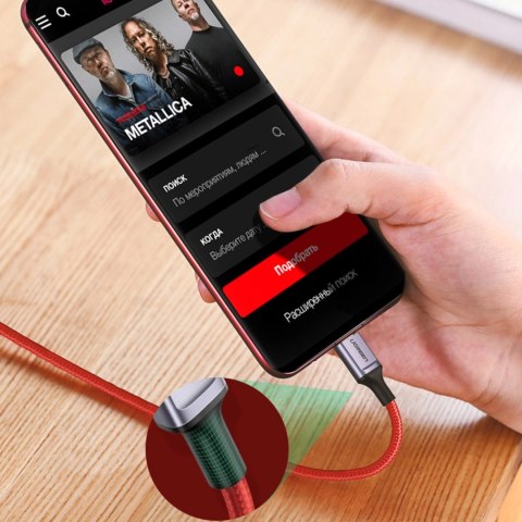 Kabel Ugreen US294 USB-C - USB-C 3A 480Mb/s 1m - czerwony Kabel Ugreen US294 USB-C - USB-C 3A 480Mb/s 1m - czerwony