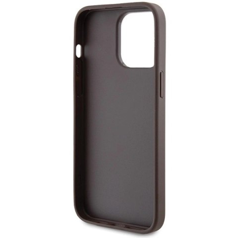 Etui Guess 4G Metal Gold Logo na iPhone 15 Pro Max - brązowe