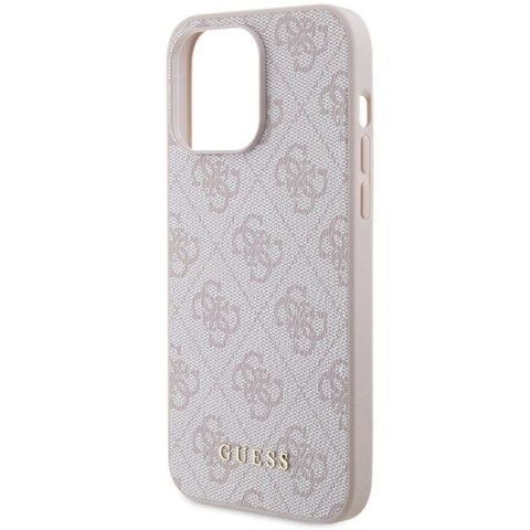 Etui Guess 4G Metal Gold Logo na iPhone 15 Pro Max - różowe