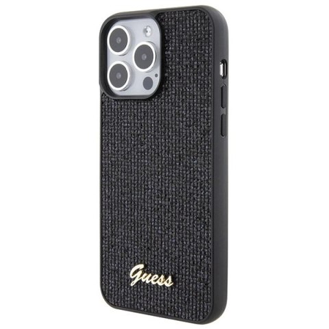 Etui Guess Disco Metal Script na iPhone 15 Pro Max - czarne