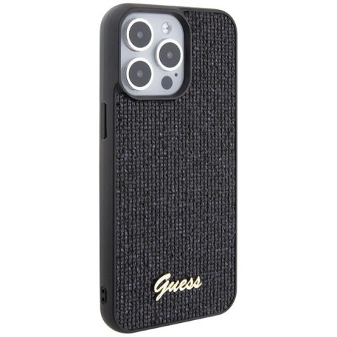 Etui Guess Disco Metal Script na iPhone 15 Pro Max - czarne