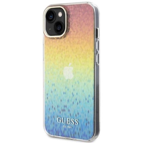 Etui Guess IML Faceted Mirror Disco Iridescent na iPhone 15 - wielokolorowe