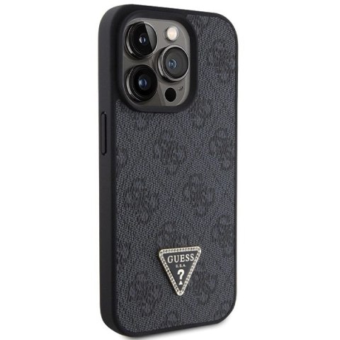Etui Guess Leather 4G Diamond Triangle na iPhone 15 Pro Max - czarne