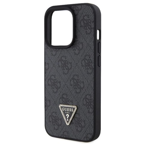 Etui Guess Leather 4G Diamond Triangle na iPhone 15 Pro Max - czarne