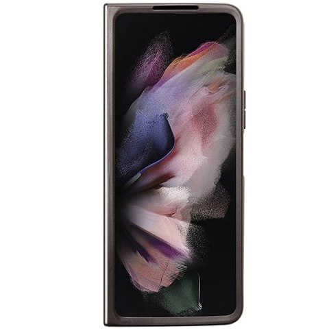 Etui Guess Leather 4G Triangle Strass na Samsung Galaxy Z Fold 5 - brązowe