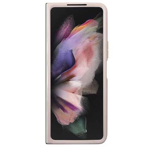 Etui Guess Leather 4G Triangle Strass na Samsung Galaxy Z Fold 5 - różowe