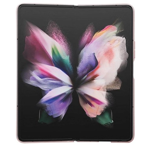 Etui Guess Leather 4G Triangle Strass na Samsung Galaxy Z Fold 5 - różowe