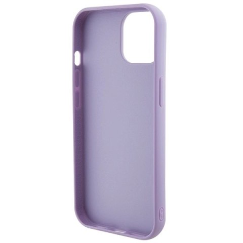 Etui Guess Sequin Script Metal na iPhone 15 - fioletowe