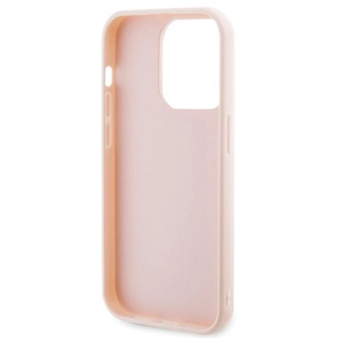 Etui Karl Lagerfeld 3D Rubber Glitter Logo na iPhone 15 Pro - różowe Etui Karl Lagerfeld 3D Rubber Glitter Logo na iPhone 15 Pro - różowe