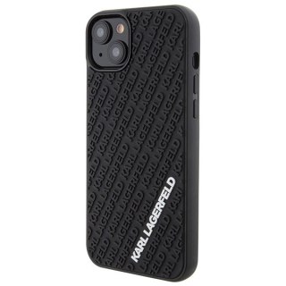 Etui Karl Lagerfeld 3D Rubber Multi Logo na iPhone 15 Plus - czarne