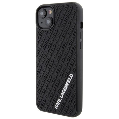 Etui Karl Lagerfeld 3D Rubber Multi Logo na iPhone 15 Plus - czarne Etui Karl Lagerfeld 3D Rubber Multi Logo na iPhone 15 Plus - czarne