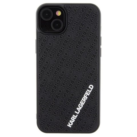 Etui Karl Lagerfeld 3D Rubber Multi Logo na iPhone 15 Plus - czarne Etui Karl Lagerfeld 3D Rubber Multi Logo na iPhone 15 Plus - czarne