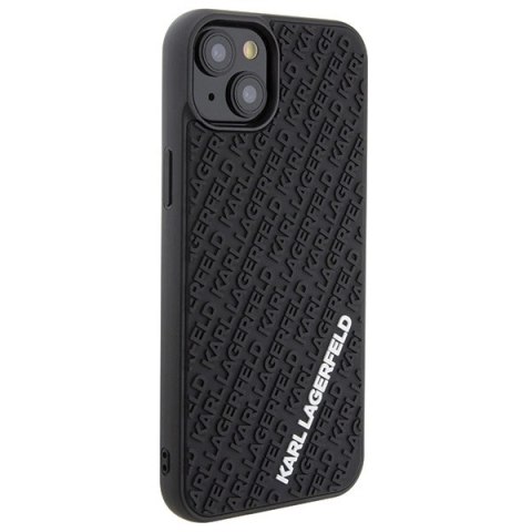 Etui Karl Lagerfeld 3D Rubber Multi Logo na iPhone 15 Plus - czarne Etui Karl Lagerfeld 3D Rubber Multi Logo na iPhone 15 Plus - czarne