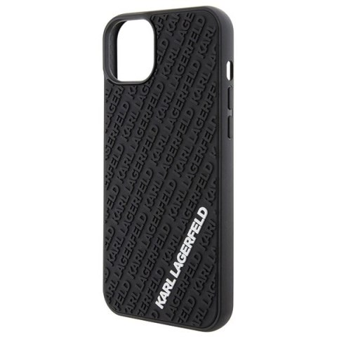 Etui Karl Lagerfeld 3D Rubber Multi Logo na iPhone 15 Plus - czarne Etui Karl Lagerfeld 3D Rubber Multi Logo na iPhone 15 Plus - czarne