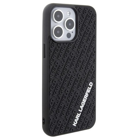 Etui Karl Lagerfeld 3D Rubber Multi Logo na iPhone 15 Pro Max - czarne Etui Karl Lagerfeld 3D Rubber Multi Logo na iPhone 15 Pro Max - czarne