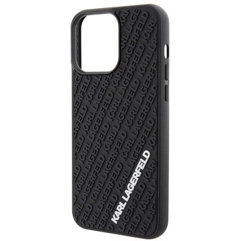 Etui Karl Lagerfeld 3D Rubber Multi Logo na iPhone 15 Pro Max - czarne Etui Karl Lagerfeld 3D Rubber Multi Logo na iPhone 15 Pro Max - czarne