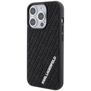 Etui Karl Lagerfeld 3D Rubber Multi Logo na iPhone 15 Pro - czarne