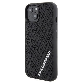Etui Karl Lagerfeld 3D Rubber Multi Logo na iPhone 15 - czarne