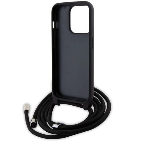 Etui Karl Lagerfeld Crossbody Saffiano Metal Pin Karl&Choupette na iPhone 15 Pro - czarne Etui Karl Lagerfeld Crossbody Saffiano Metal Pin Karl&Choupette na iPhone 15 Pro - czarne