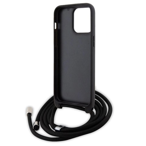 Etui Karl Lagerfeld Crossbody Saffiano Monogram Metal Pin Karl & Choupette na iPhone 15 Pro Max - czarne