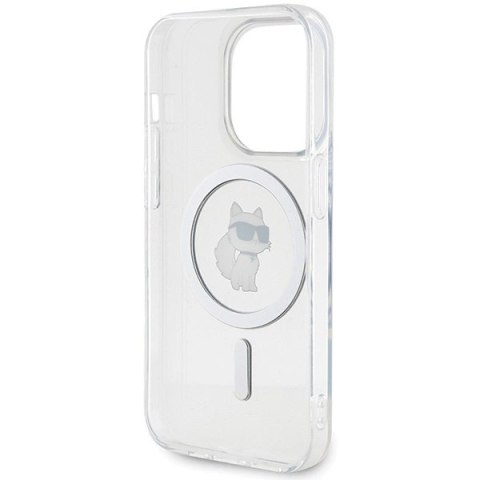 Etui Karl Lagerfeld IML Choupette MagSafe na iPhone 15 Pro - przezroczyste