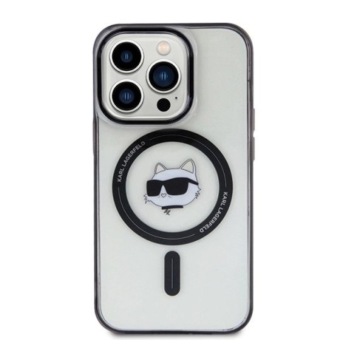 Etui Karl Lagerfeld IML Choupette's Head MagSafe na iPhone 15 Pro - przezroczyste Etui Karl Lagerfeld IML Choupette's Head MagSafe na iPhone 15 Pro - przezroczyste