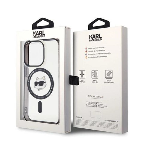 Etui Karl Lagerfeld IML Choupette's Head MagSafe na iPhone 15 Pro - przezroczyste Etui Karl Lagerfeld IML Choupette's Head MagSafe na iPhone 15 Pro - przezroczyste