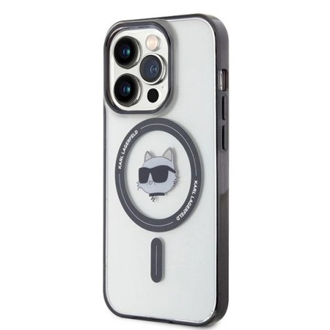 Etui Karl Lagerfeld IML Choupette's Head MagSafe na iPhone 15 Pro - przezroczyste Etui Karl Lagerfeld IML Choupette's Head MagSafe na iPhone 15 Pro - przezroczyste