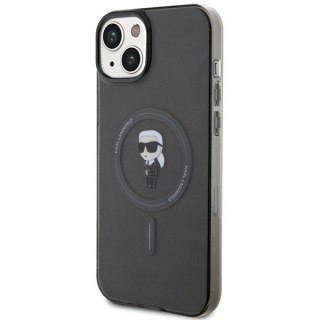 Etui Karl Lagerfeld IML Ikonik MagSafe na iPhone 15 Plus - czarne