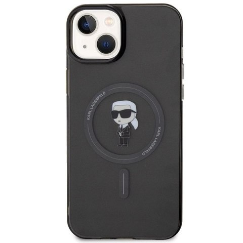 Etui Karl Lagerfeld IML Ikonik MagSafe na iPhone 15 Plus - czarne