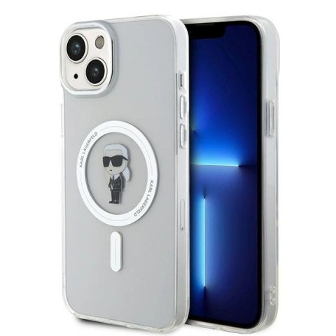 Etui Karl Lagerfeld IML Ikonik MagSafe na iPhone 15 Plus - przezroczyste Etui Karl Lagerfeld IML Ikonik MagSafe na iPhone 15 Plus - przezroczyste