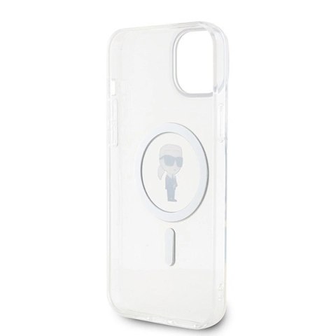 Etui Karl Lagerfeld IML Ikonik MagSafe na iPhone 15 Plus - przezroczyste Etui Karl Lagerfeld IML Ikonik MagSafe na iPhone 15 Plus - przezroczyste
